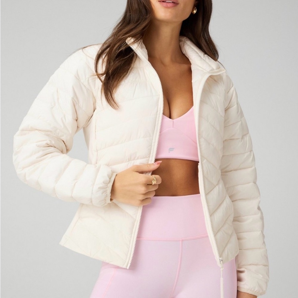 Fabletics Cream Puffer Jacket